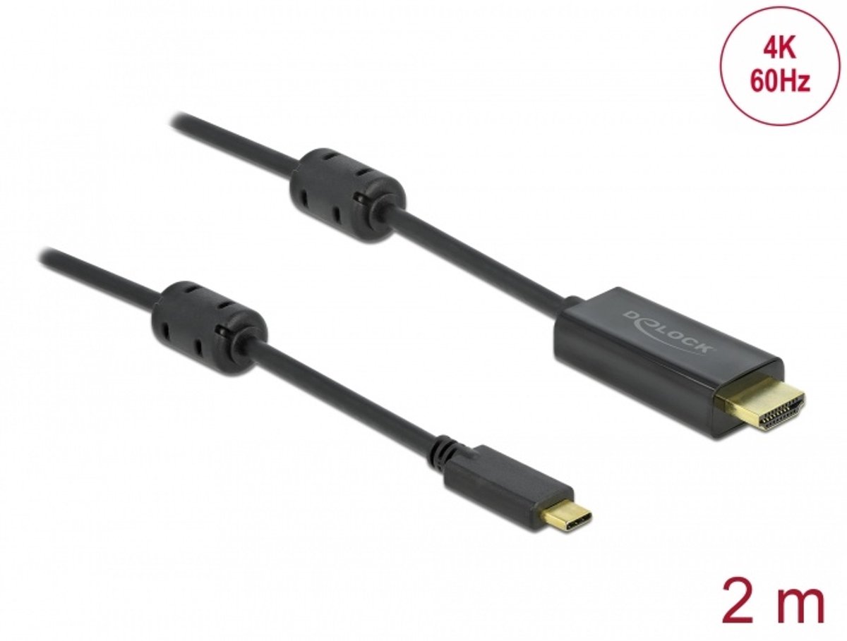 Actieve USB Type-C naar HDMI-kabel (DP ALT-modus) 4K 60 Hz 2 m