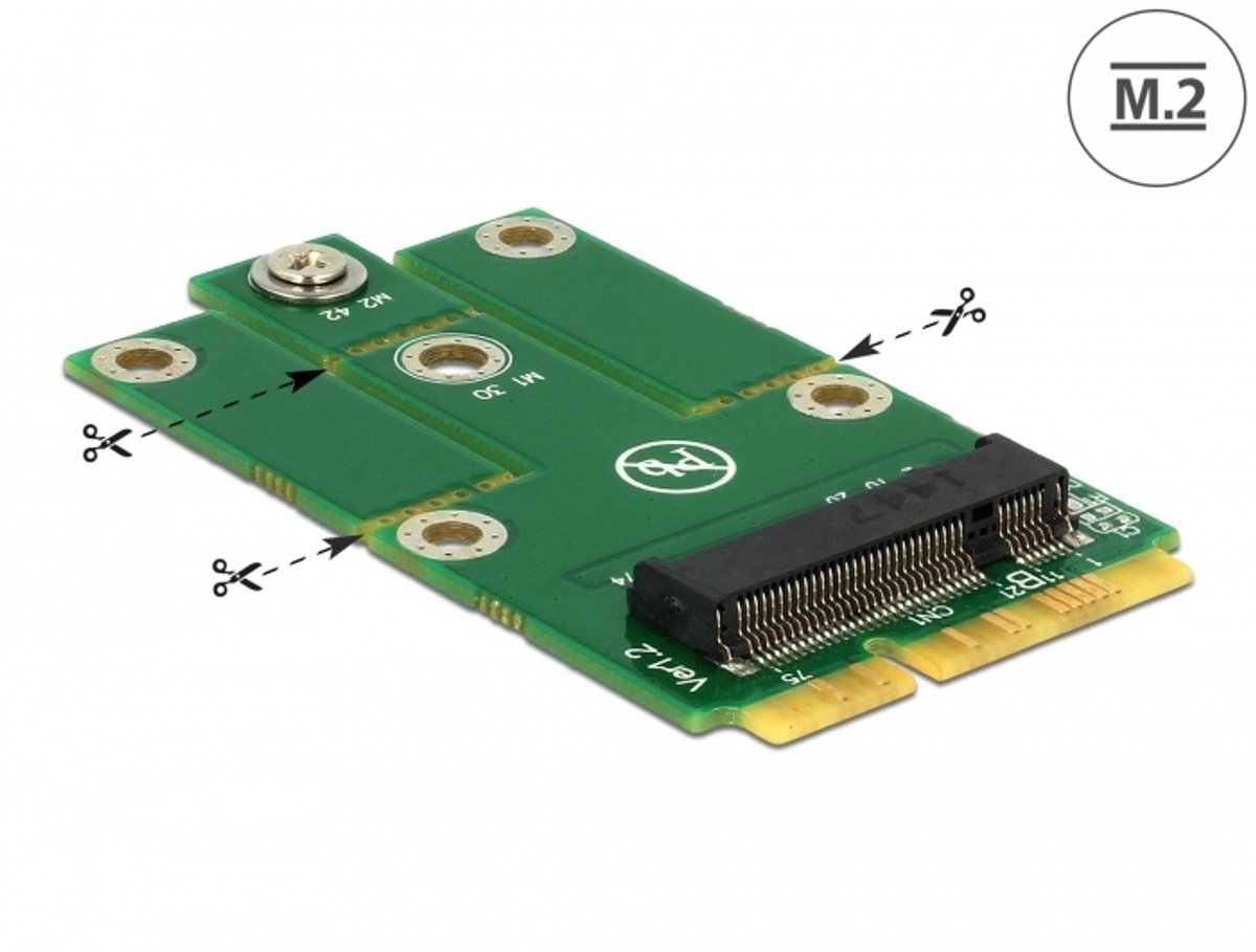 Delock Adapter MiniPCIe > M.2 NGFF