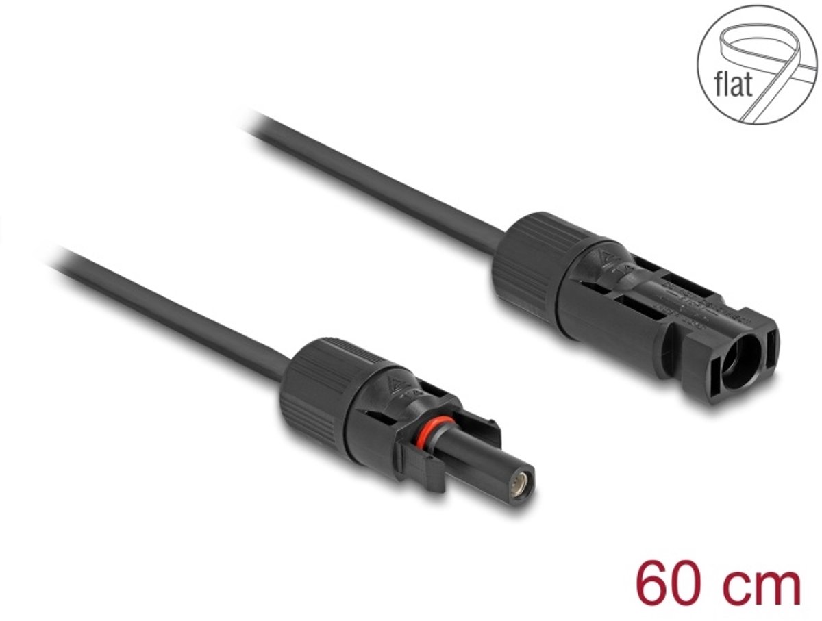 Delock DL4 Solar Flat Cable 4 mmÃ‚Â² male to female 60 cm black