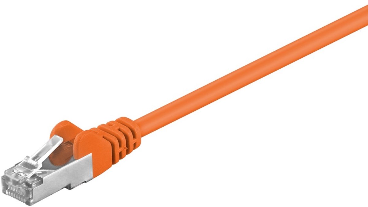 CAT5e FTP patchkabel - 0.25 meter oranje - netwerkkabel - internetkabel - UTP kabel - RJ45 - 1000 mbit/s