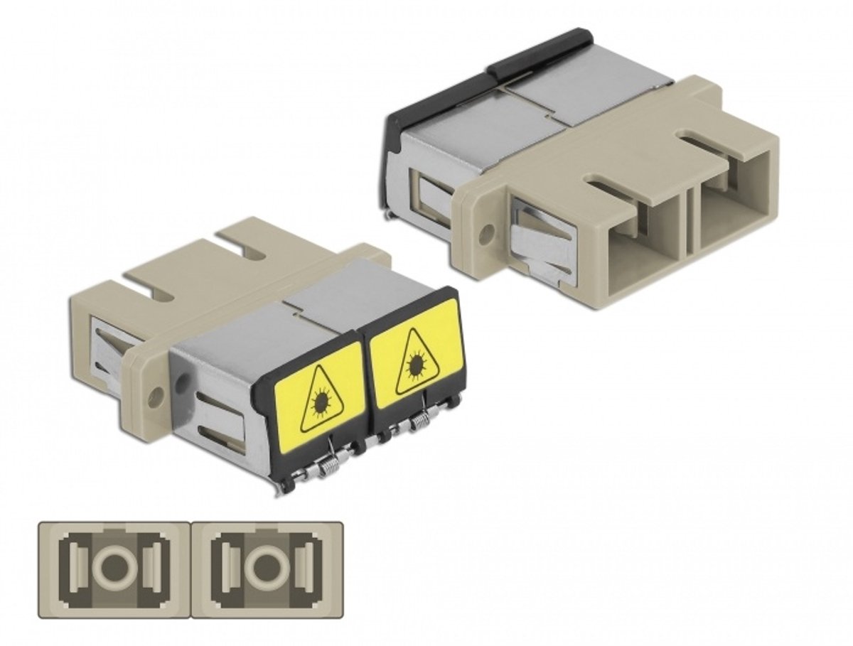 Optische vezelkoppeling met laserbescherming Flip SC Duplex Vrouw tot SC Duplex vrouwelijke multi-mode beige
