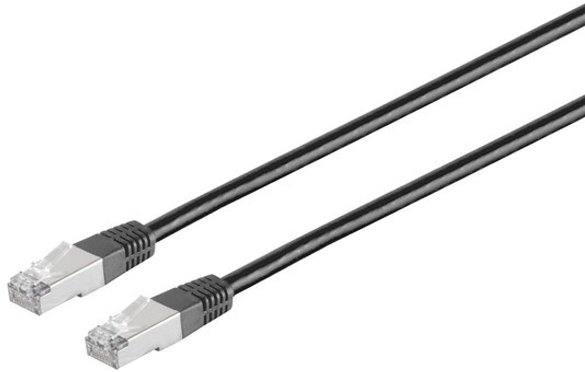 S/CONN RJ45-RJ45, m-m, 10m netwerkkabel Zwart Cat5e F/UTP (FTP)