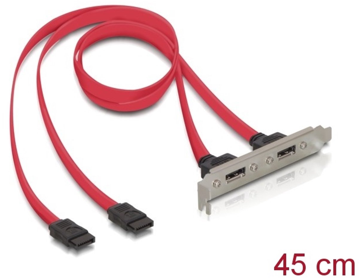 Delock - Slotblech - SATA -zu eSATA 2xPort 40cm