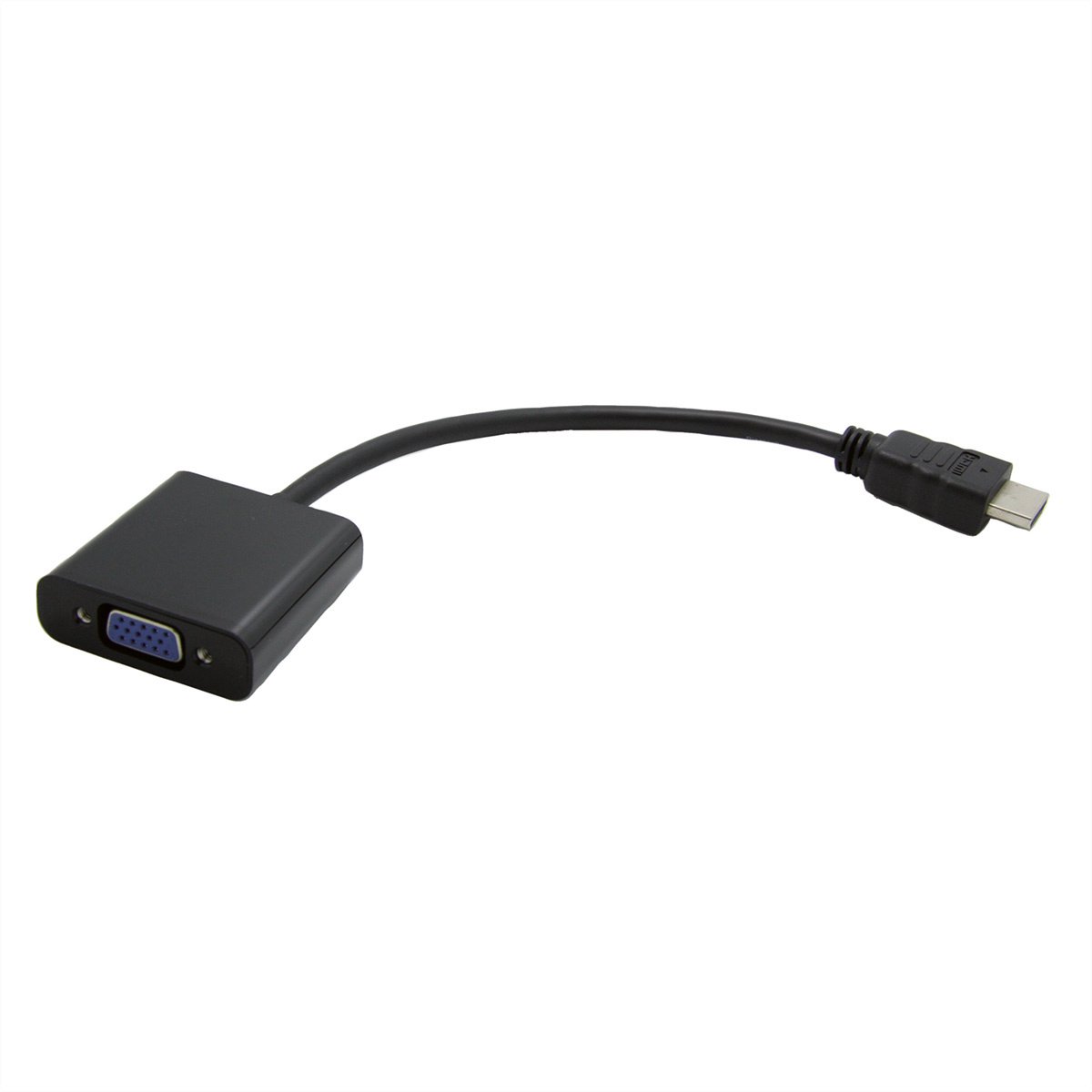 VALUE NX080400101 0,15 m HDMI VGA (D-Sub) Zwart