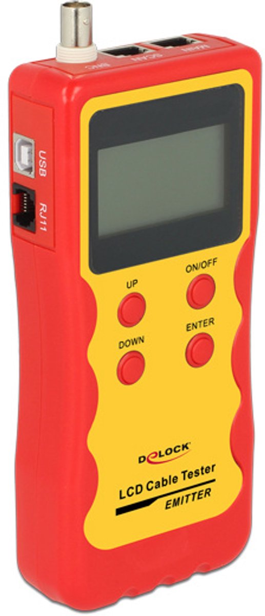 DeLOCK LCD kabeltester RJ45 / RJ12 / BNC / USB