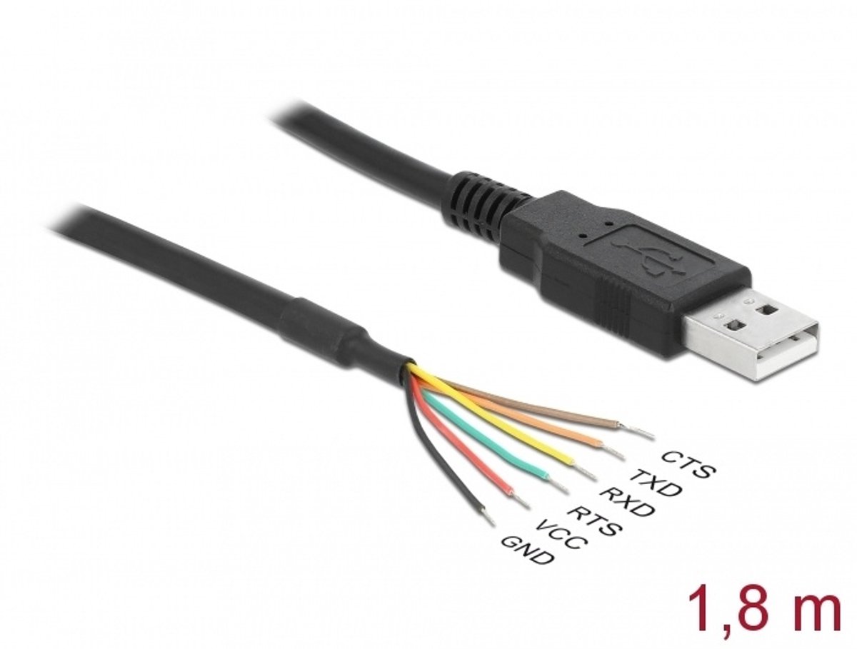 Delock - Konverter USB 2.0 Stecker - Seriell-TTL 6 offene