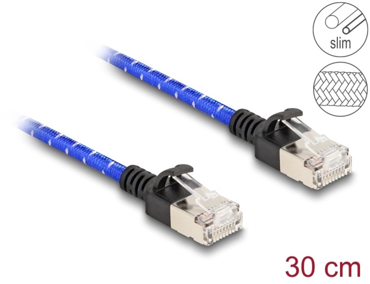 DeLOCK 80375 netwerkkabel Blauw 0,3 m Cat6a U/FTP (STP)