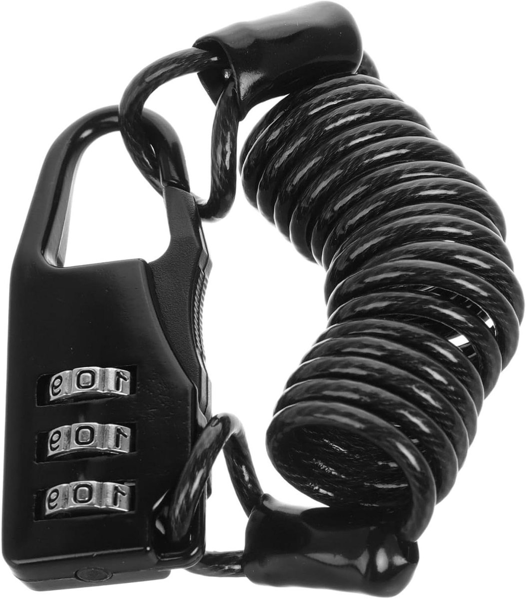 Helm Slot - Beveiligingsslot Motor - Motorhelm Beveiligen - Compact Lichtgewicht Ontwerp - 12 cm Lengte - Zwart