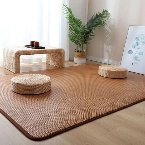 Japanse rotan mat - Zomer futon - Ontspanning en yoga - Ademend en koel - Niet gespecificeerd - Natuurlijk — afbeelding 5