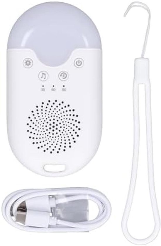 Wit Ruisapparaat - Slaapgeluid machine - Betere slaap - 21 rustgevende geluiden - 500 mAh batterij - Wit — afbeelding 3
