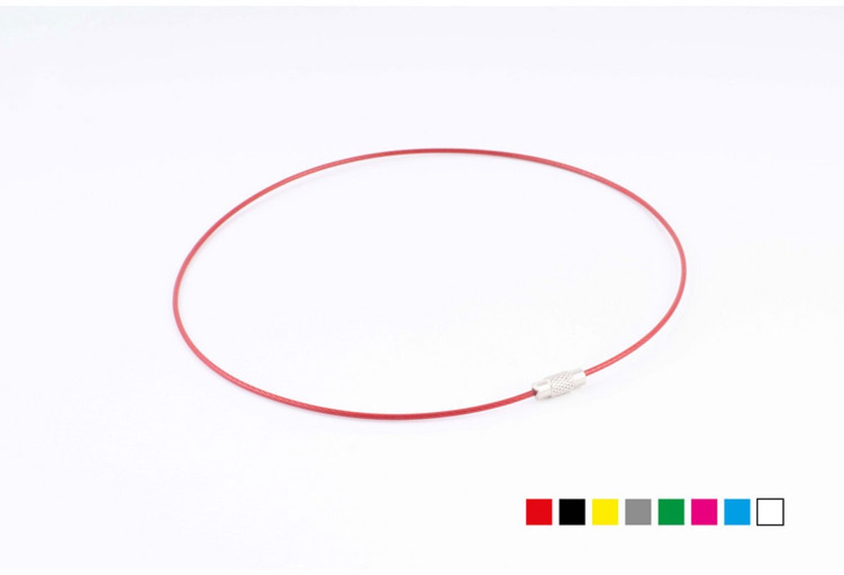 Drahtseil, verschraubbar, 8-teilig, farbig, 10cm