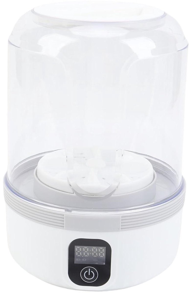 Draagbare Wasmachine Mini Wasser Kleine Wasjes Draadloos Opladen 22 cm Hoog Wit