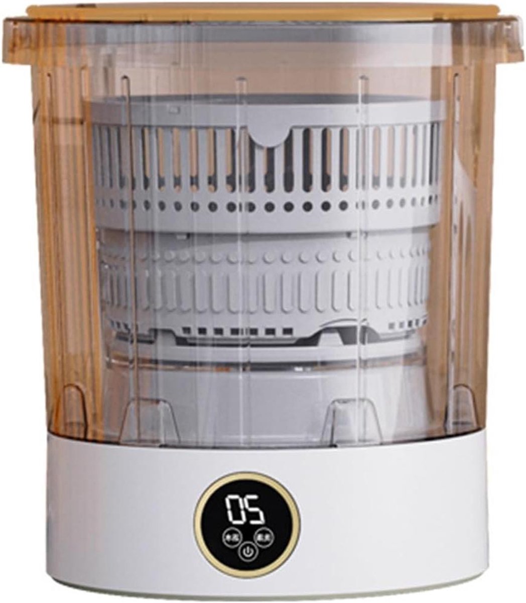 Mini wasmachine Kleine wasmachine Sokken wassen Blauwlicht reiniging 6 Liter capaciteit Grijs