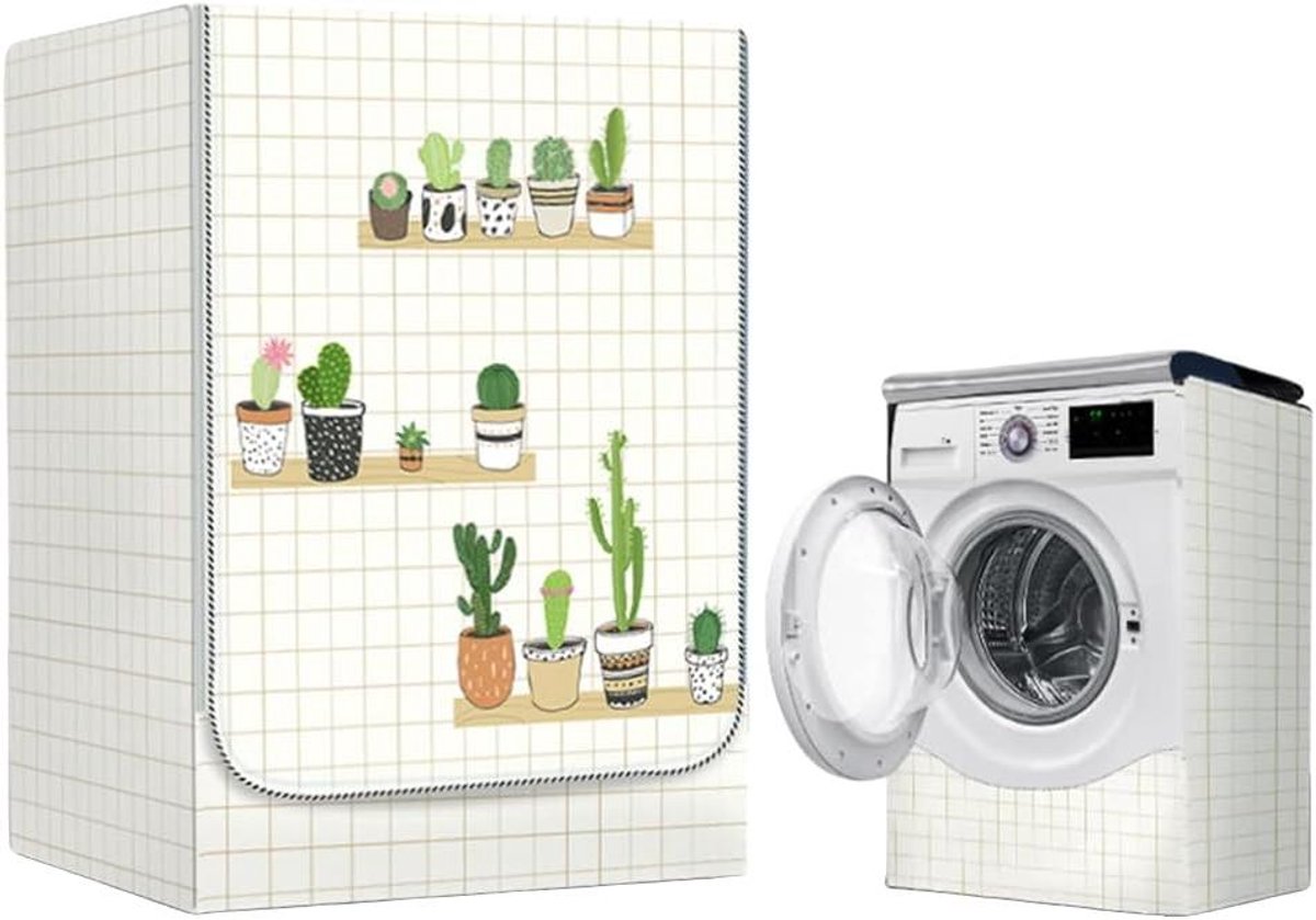 Wasmachinehoes Apparaathoes Apparaat Beschermen Waterdicht Oxford Materiaal 10.5-12kg Beige