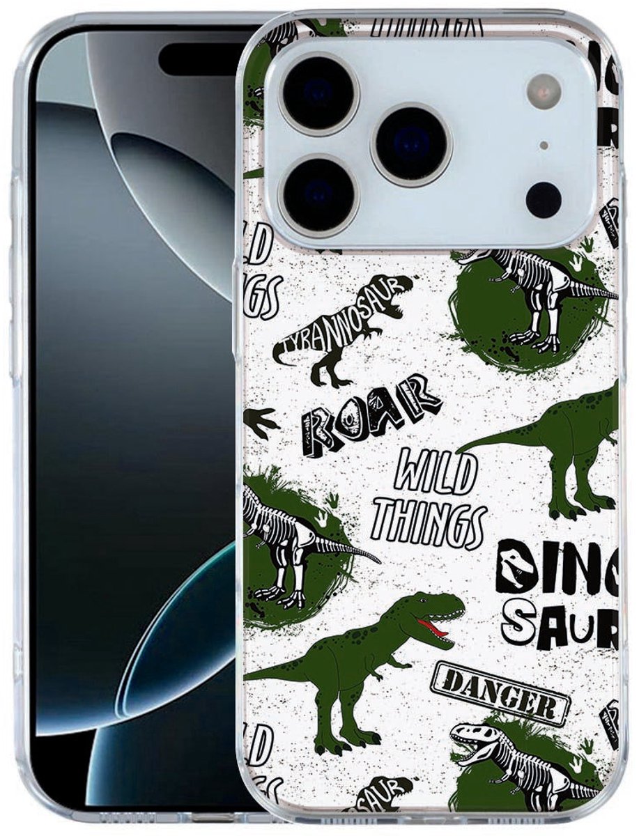Apple iPhone 17 Pro Siliconen hoesje Dinosaurus