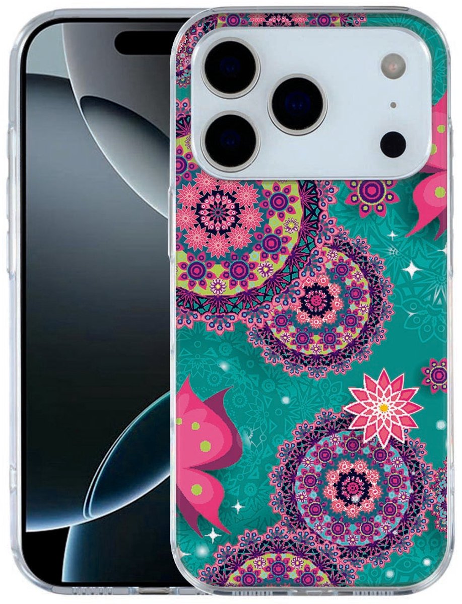 TPU Hoesje Apple iPhone 17 Pro Cirkels en Vlinders