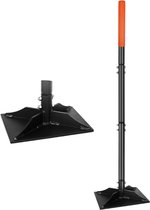 Tuinstalen tamper met 114 cm handvat, handground tamper tool, duurzame plaat compactor, tuin, heavy duty, ideaal gereedschap voor het nivelleren van grond, gravure, asfalt, rijway