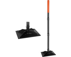 Tuinstalen tamper met 114 cm handvat, handground tamper tool, duurzame plaat compactor, tuin, heavy duty, ideaal gereedschap voor het nivelleren van grond, gravure, asfalt, rijway