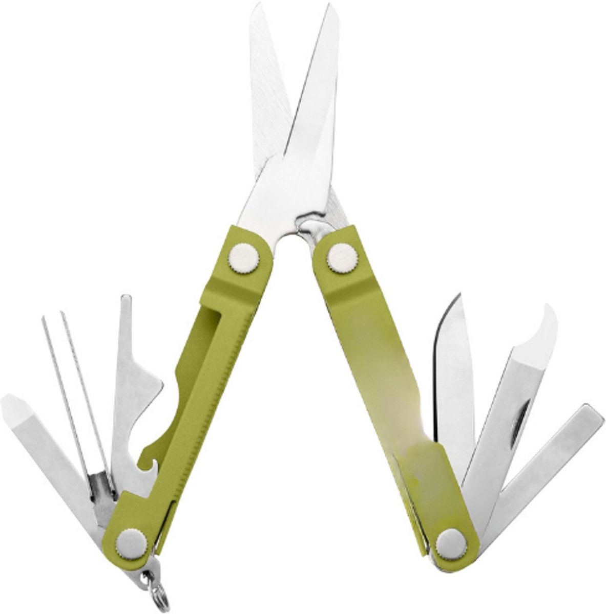 Micra - Roestvrijstalen multitool met schaar en 9 gereedschappen - Mojito