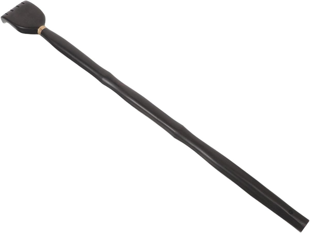 Houten Rugkrabber - Jeukverlichter - Ontspanning Thuis - Gebogen Handvat - 45 cm - Zwart