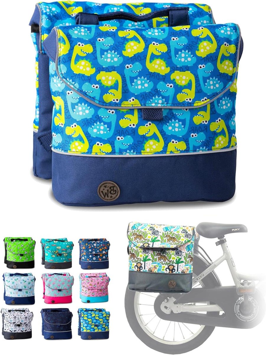Bambiniwelt Bicycle bag for children's bicycles (model 11), water repellent, suitable for all Puky bicycles
