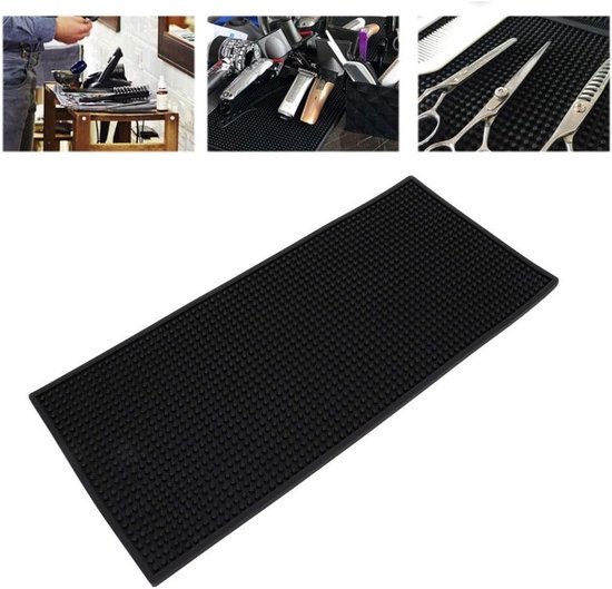 Hittebestendige Mat voor Kappers, Gemakkelijk Schoon te Maken, Antislip PVC, Isolatie voor Haarbehandelingen en Knipbeurten — afbeelding 3
