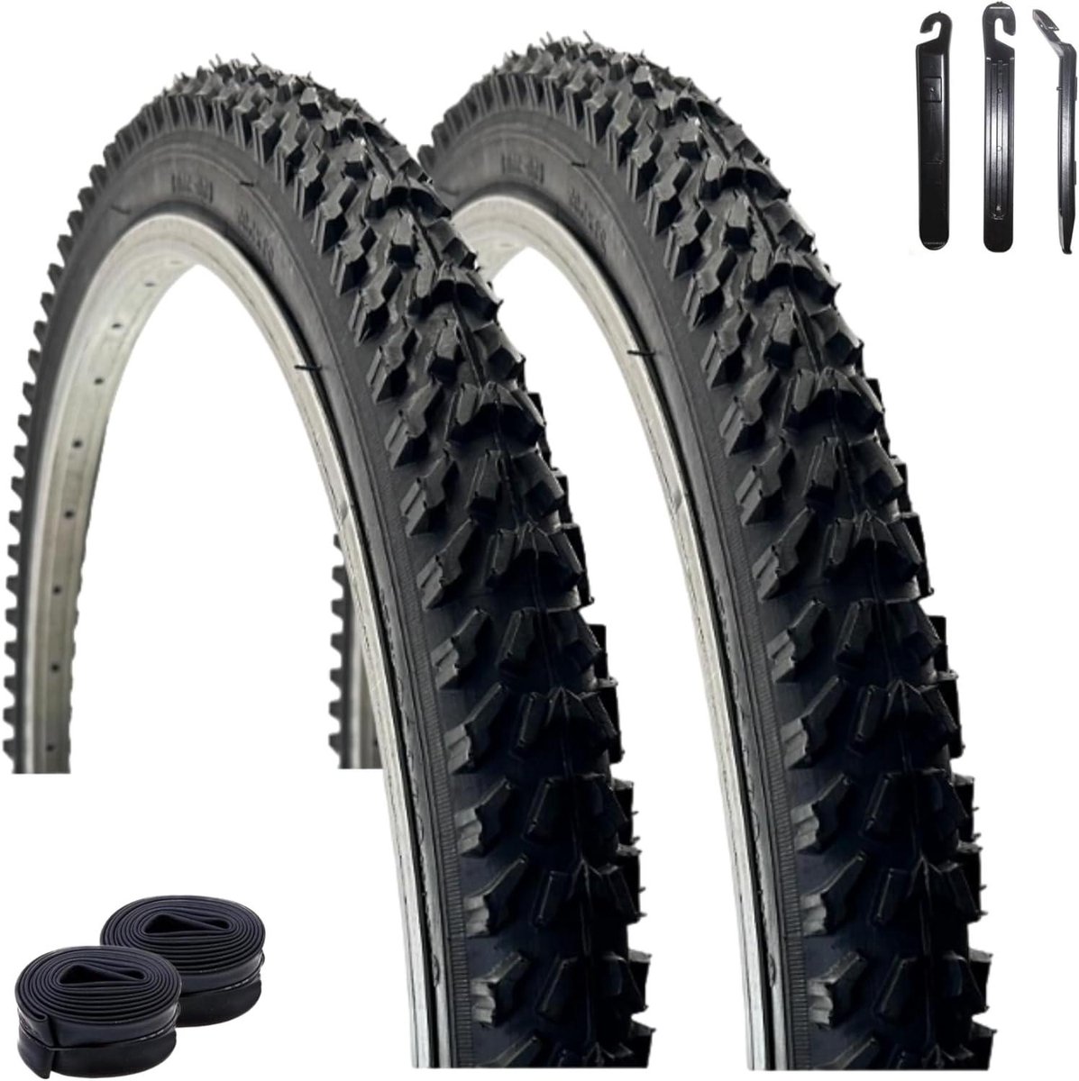 Fietsbanden Set - Banden en Binnenbanden - Fietsen Onderhoud - Compleet met Binnenbanden - 26 x 1.95 inch - Zwart