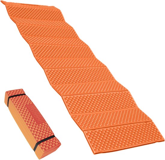 Schuimstofmatras Campingmatras - Slaapmat Schuim - Outdoor Activiteiten - Ergonomische Ondersteuning - 186 x 57 x 2 cm - Oranje — afbeelding 2