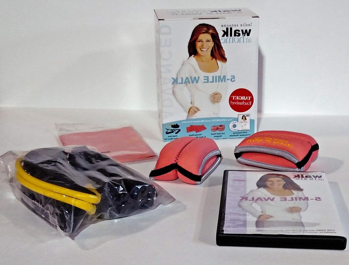 Leslie Sansone Walk At Home Walk Advanced Level Workout DVD (met strakke band, 0,9 kg zachte handgewichten, loopband)