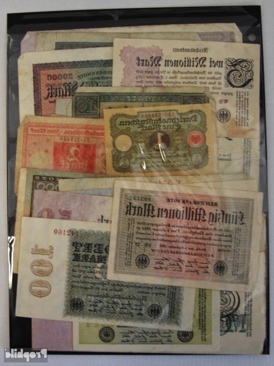 Bankbiljetten Duitse Rijk - Geld Weimar Republiek - Verzamelen oud geld - 25 verschillende biljetten - Niet van toepassing - Wit
