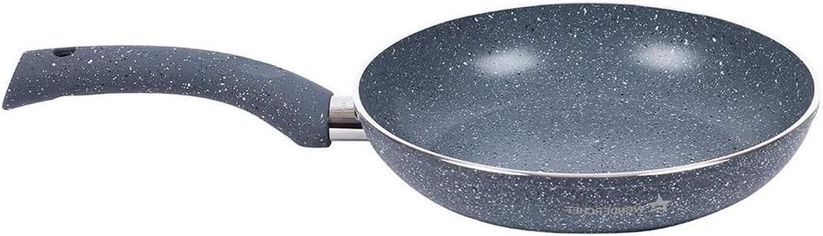 Grillpan - Koekenpan Grill - Gezond Grillen - PFOA Vrije Antiaanbaklaag - 26 cm - Grijs