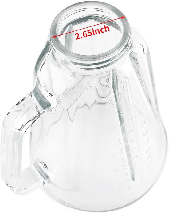 Glazen Blenderkan - Reservekan Blender - Smoothies Maken - Hittebestendig Glas - 5 Cups Capaciteit - Transparant van Merkloos — afbeelding 2