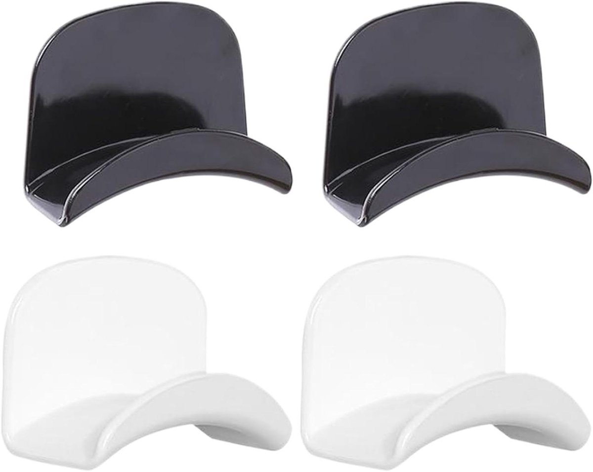 Hoofdtelefoon Wandmontage - Headset Haak - Ruimte Besparen - Antislip Ontwerp - 4 Stuks - Zwart Wit