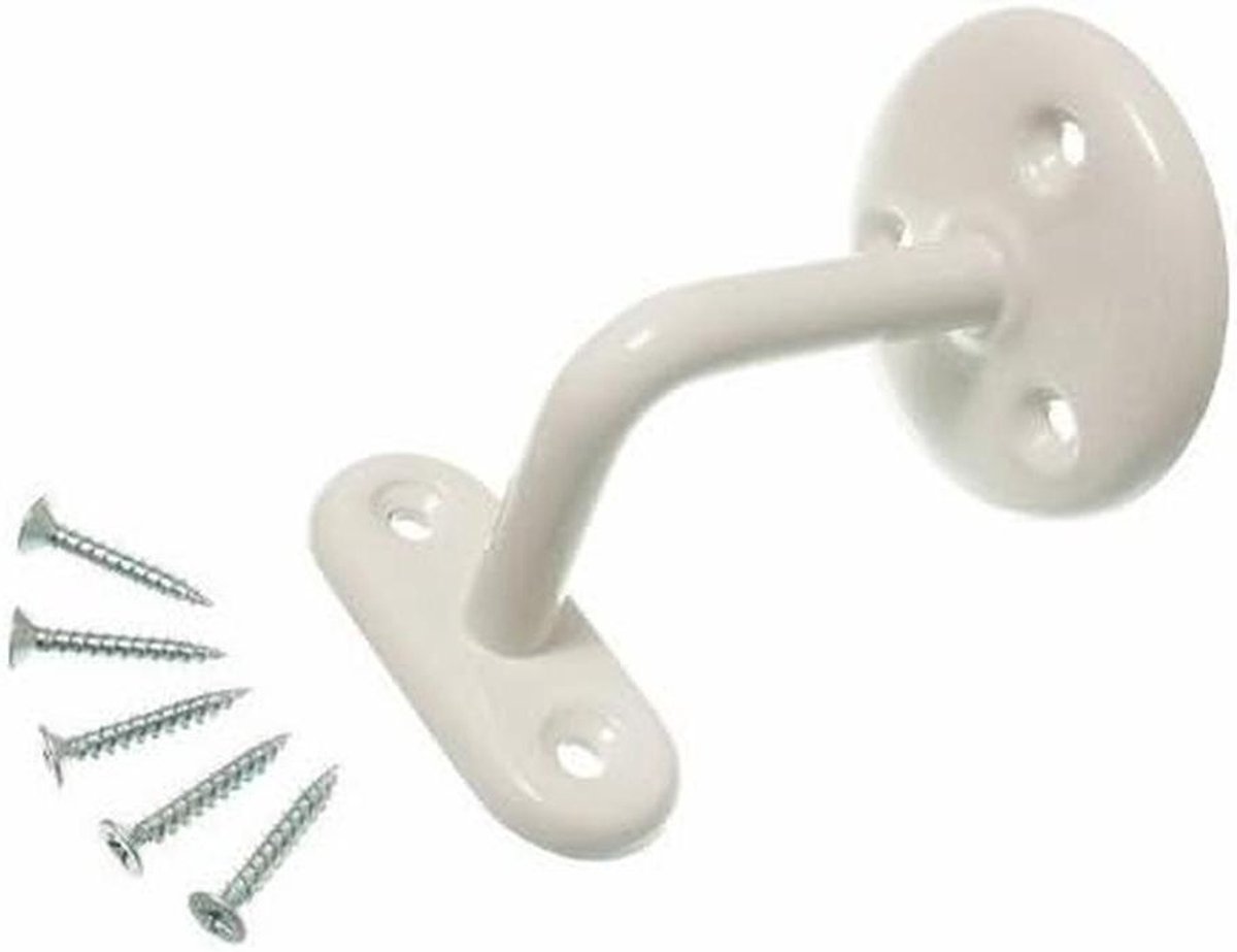 STAIR HAND RAIL BRACKET STAAL WIT 2 1/2 inch MET SCREWS
