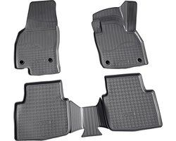Rubberen Vloermatten - Auto Matten Set - Interieur Bescherming - Precisie Pasvorm Rand - Voor & Achter - Zwart