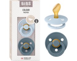 BIBS Colour Fopspeen - 6-18 mnd - 2-pack - Anatomisch - Baby Blue/Petrol