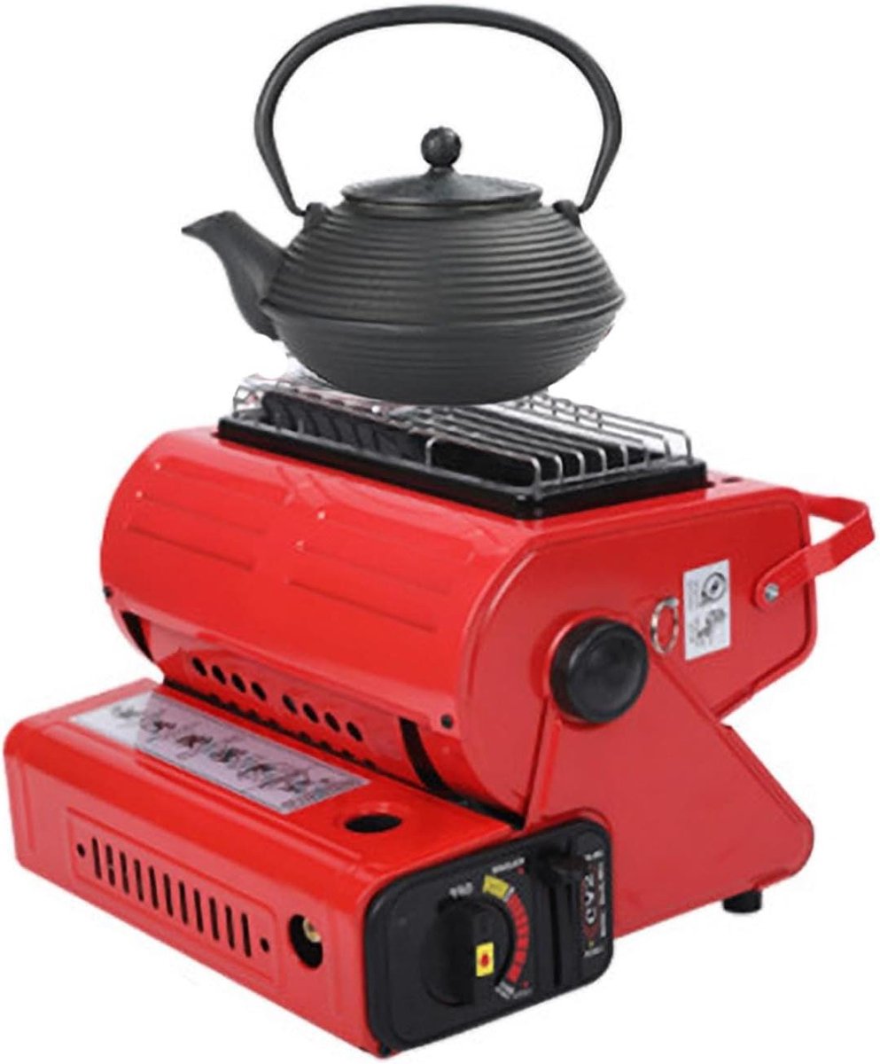 Elektrische Terrasverwarmer - Buiten Verwarming - Buiten Ontspannen - Twee Verwarmingsmodi - 25x29x25 cm - Rood