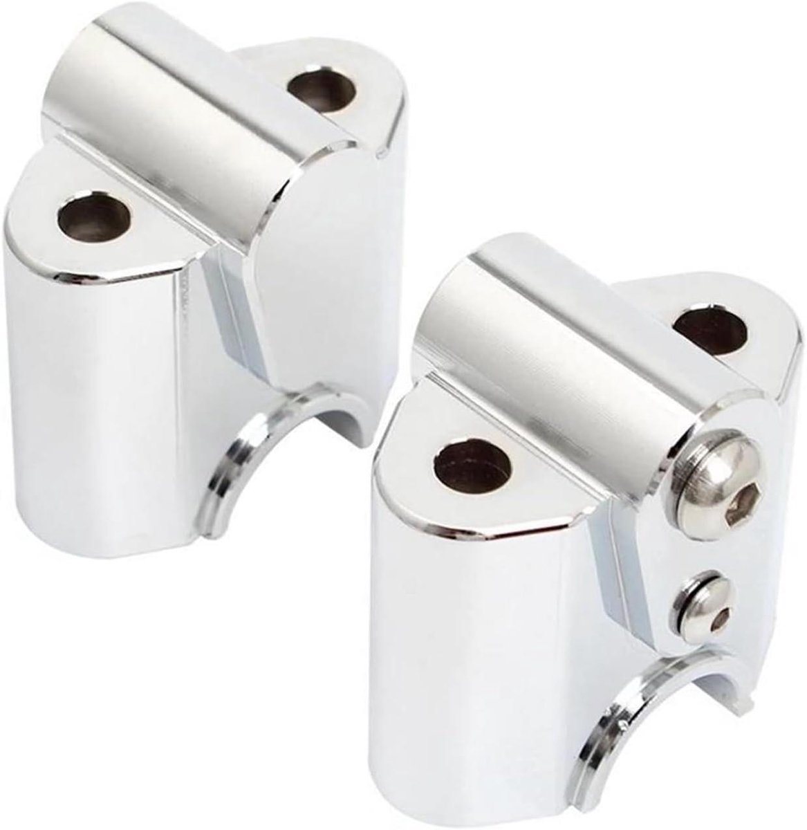 Stuurverhogers Motorfiets - Stuurbevestiging Klem - Comfortabeler Rijden - Aluminiumlegering Materiaal - 300 Gram - Zilver