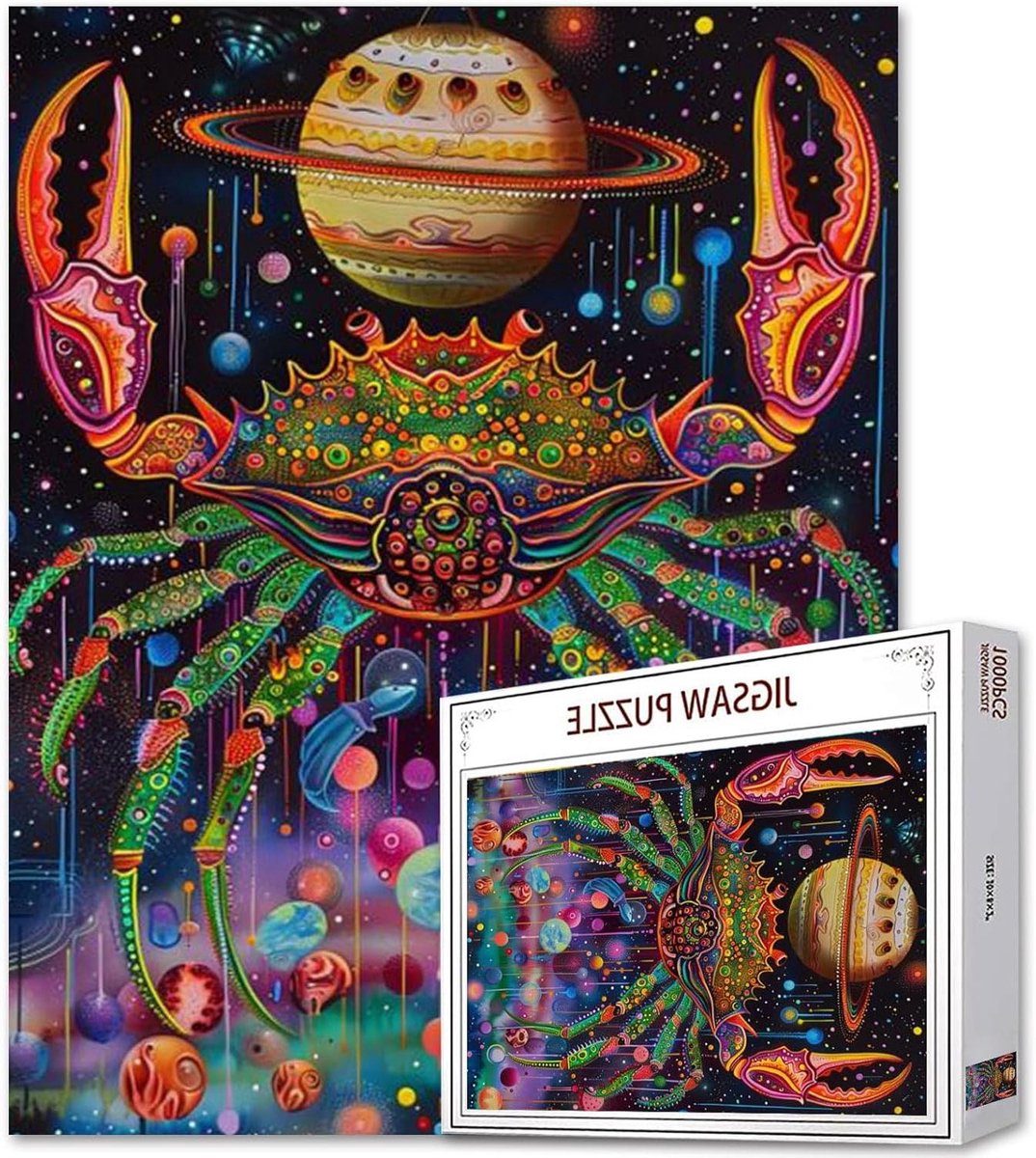 1000-delige Puzzel - Legpuzzel Volwassenen - Ontspanning en Decoratie - Nauwkeurig Gesneden Delen - 50 x 70 cm - Fantasy Planet