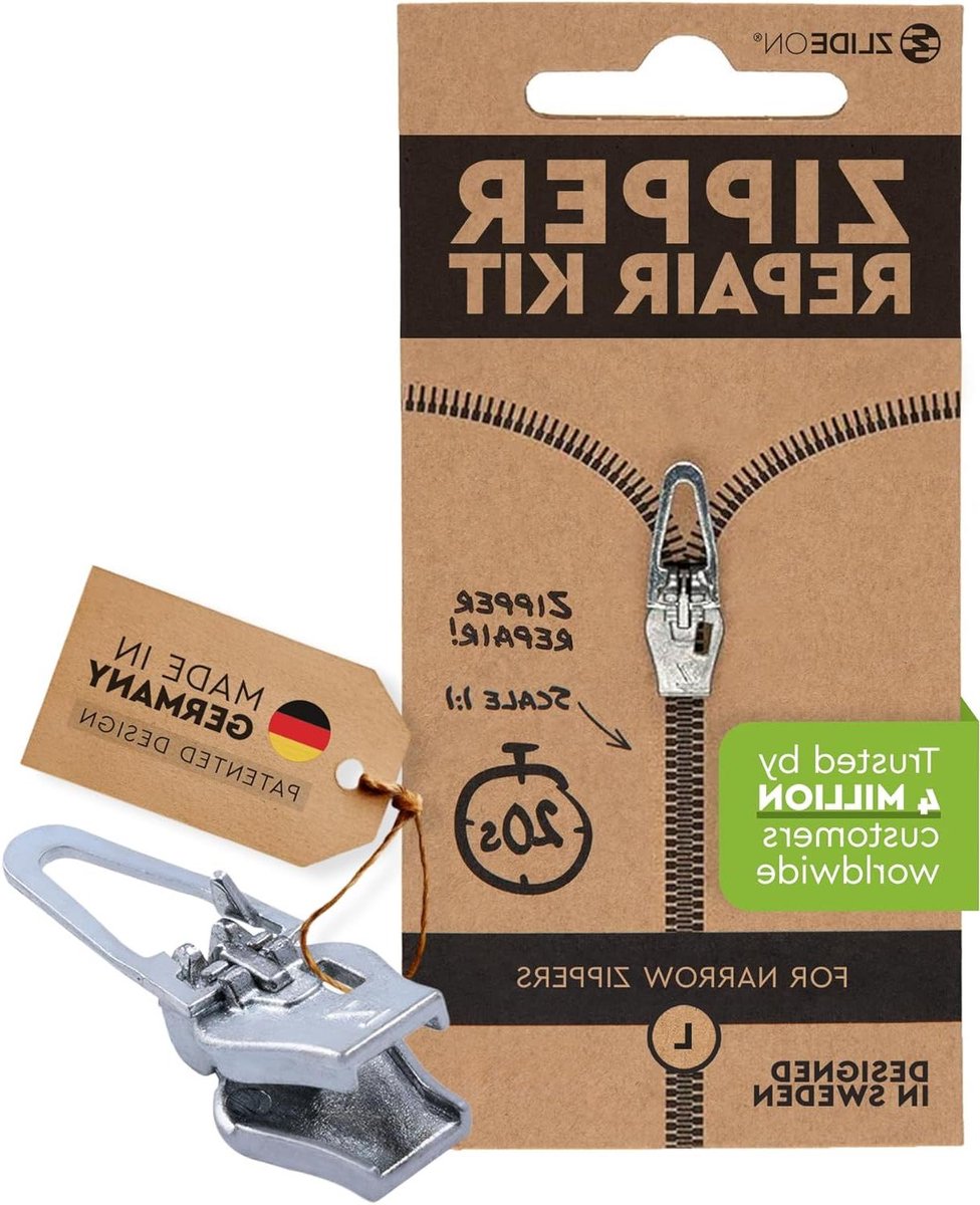 Ritsvervanger - Slider reparatie - Kleding repareren - Directe vervanging - Maat L - Zilver