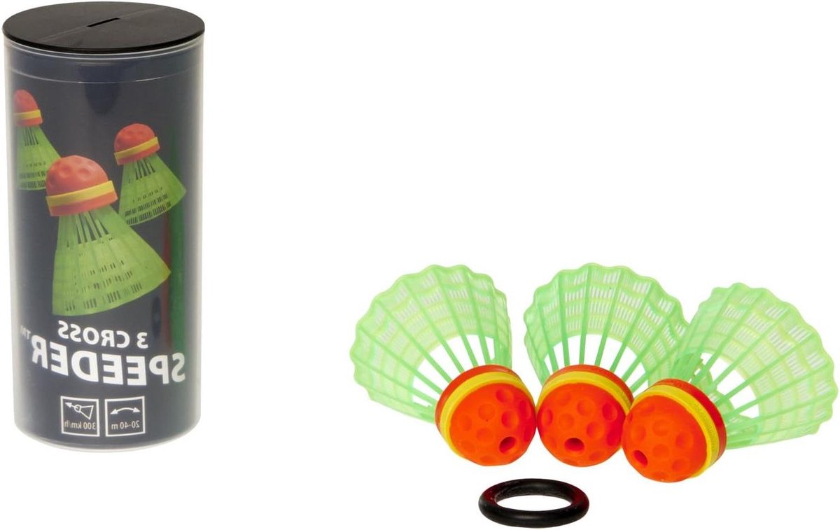 Speedminton ballen - Crossminton ballen - Outdoor sport - Gemaakt in Duitsland - 3-pack - Rood/groen