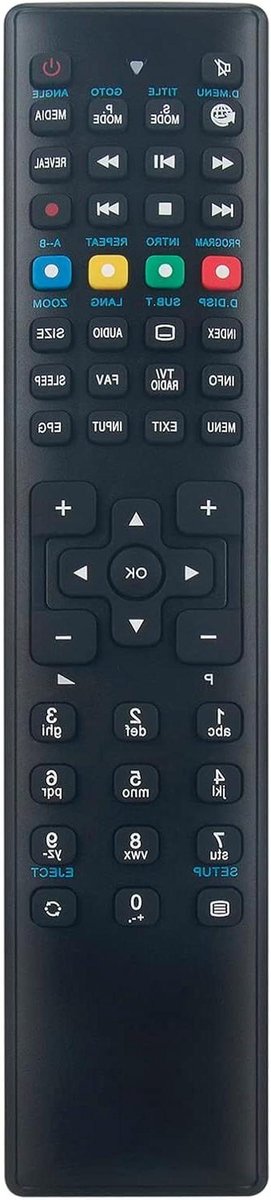 Afstandsbediening - Afstandsbediening TV - TV Bediening - Geen Installatie Nodig - 10 Meter Bereik - Zwart