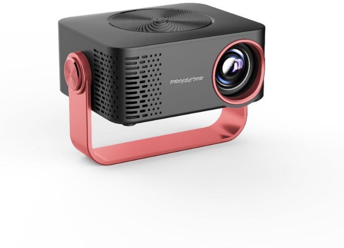 Gloovon® Projector Mini - Full HD 1080P & WiFi - Geschikt voor Home Cinema & Smartphone - HDMI aansluiting - Compact - Zwart/Rood