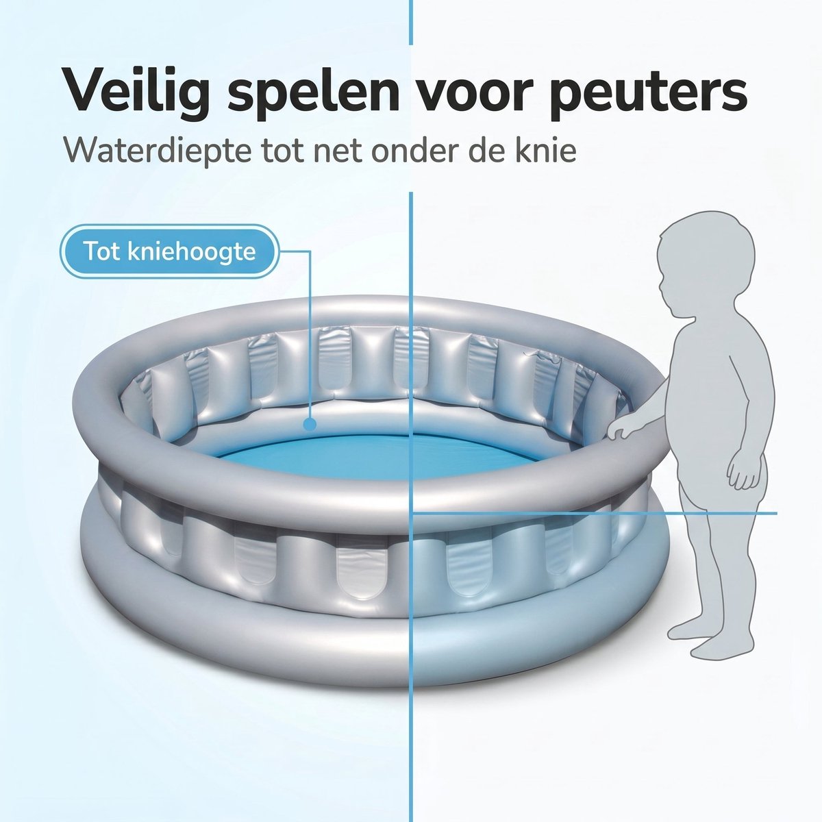Lomera Kinderzwembad Opblaasbaar - Zwembadje - Pierenbadje - Peuterzwembad - Speelzwembad - Ruimteschip Design - Voor Peuters - Voor Baby - Voor Tuin - Voor Buiten - Met Glijbaan - Speelgoed — afbeelding 7