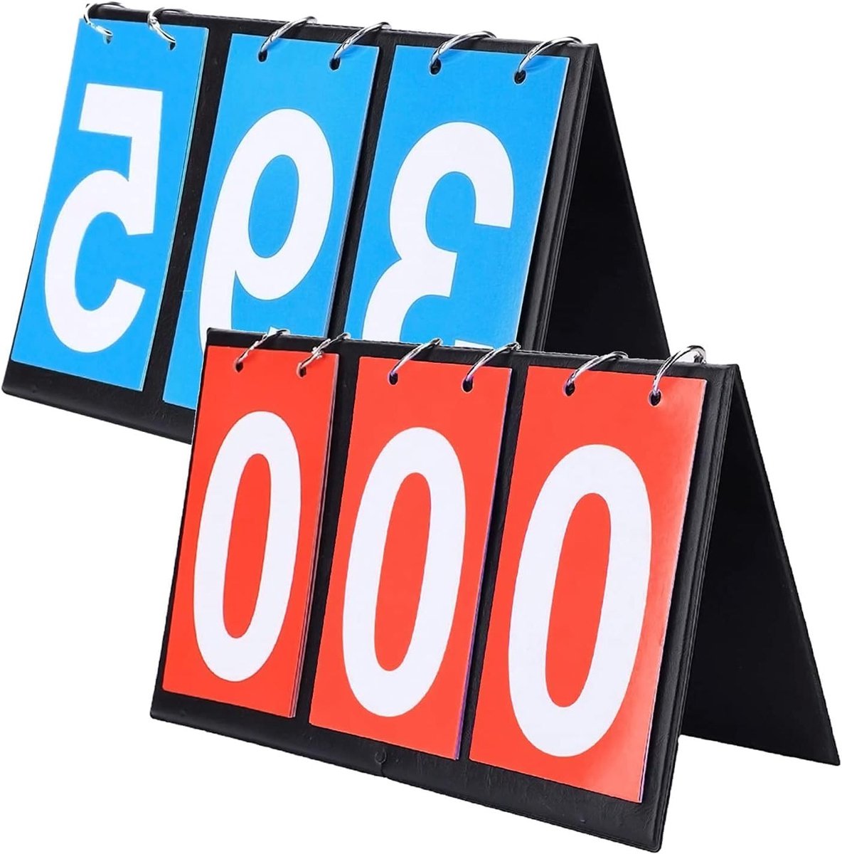 Handmatige 3 Digit Flip Scoreboard - 2 Stuks, Draagbare Scoreborden voor Sportcompetities zoals Basketbal, Voetbal en Volleybal, Multifunctionele 0-99 Indicator