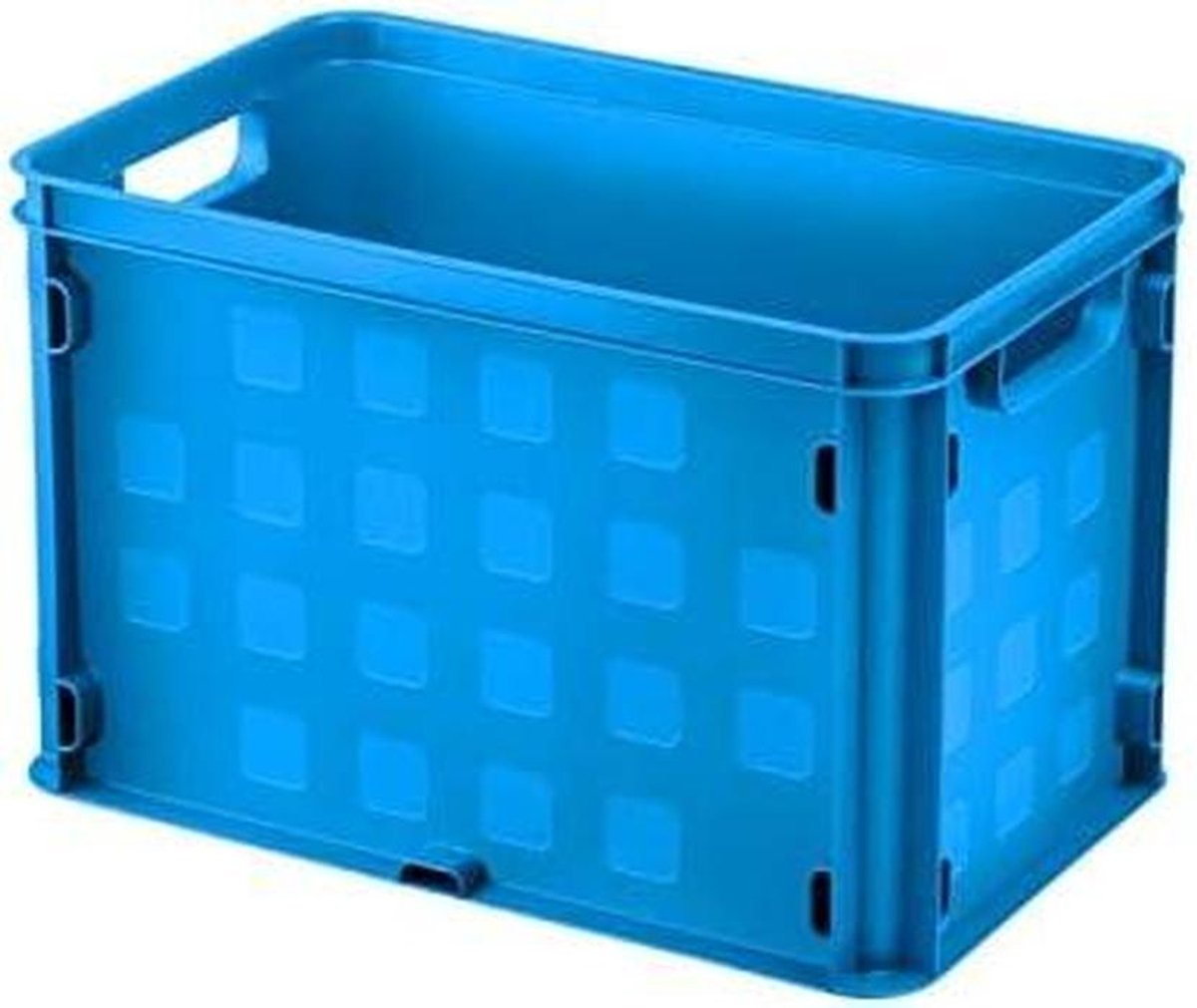 Vierkante Kist - Opbergbox - Spullen Opbergen - Stapelbaar & Stabiel - 26 Liter - Blauw