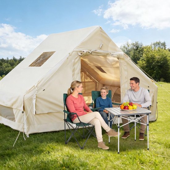 Inflatable Camping Tent with Hand Pump for 4-6 People, Glamping Inflatable Tent for Camping, 420D Oxford, Waterproof, Windproof, Outdoor Inflatable Tent, Easy Assembly — afbeelding 5