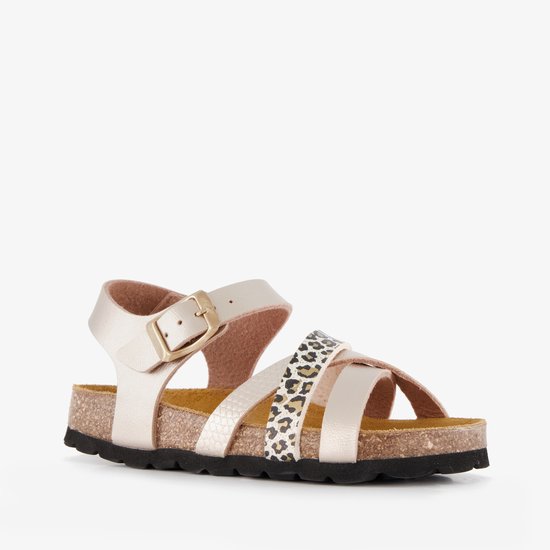 Hush Puppies meisjes sandalen met panterprint details goud - Maat 38