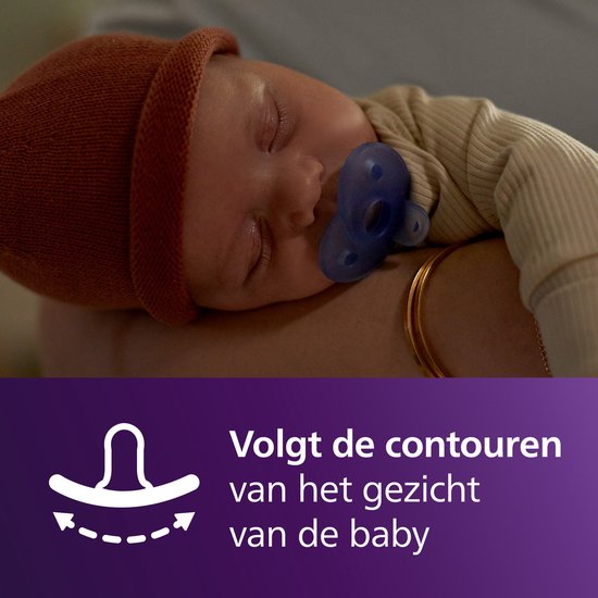Philips Avent Soothie Fopspeen - 0 tot 6 Maanden - 2 Speentjes - Roze/Donkerroze - SCF099/20 van Philips — afbeelding 3
