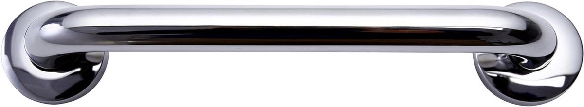Veiligheidsgreep Badkamer - Steunbeugel Wand - Meer Stabiliteit - Verchroomd Staal - 25 cm - Wit